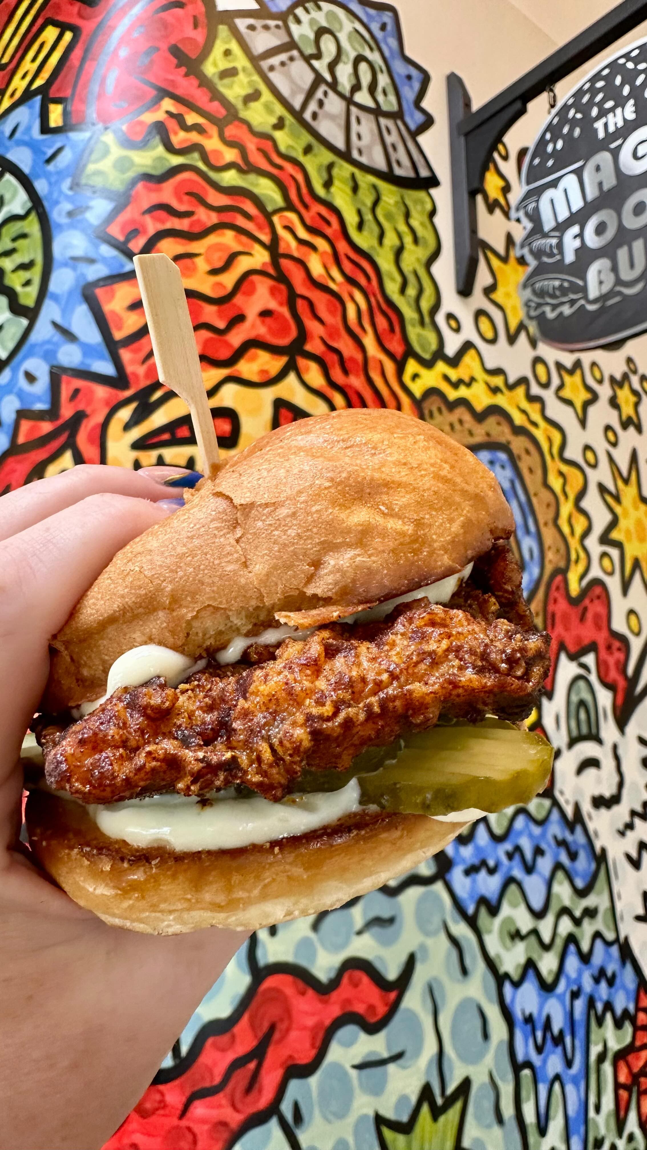 Hot Crispy Chicken Sandwich from The Magic Food Bus in Louisville, CO