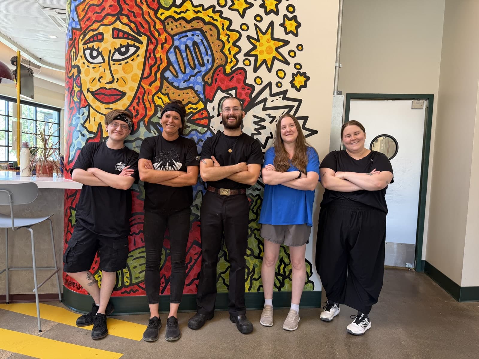 The Magic Food Bus team at Relish Food Hall in Louisville, Colorado